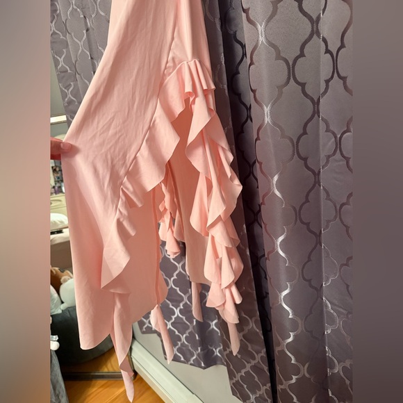 Strapless Ruched Ruffled Maxi Dress - Picture 5 of 6